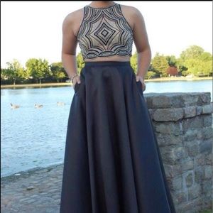 Size 10 - two piece dress- top is sheer front/back